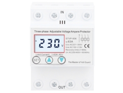 Protector De Voltaje Ajustable Trifásico Lcd Autoreiniciable Multifuncional Stvp936 63a 230v 400v Ac