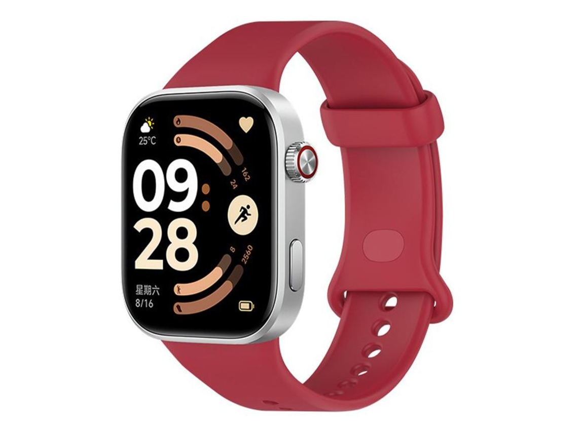 Bracelete Para Redmi Watch 6 / 5 / 4 - Silicone Respirável - Cor Sólida Vermelha