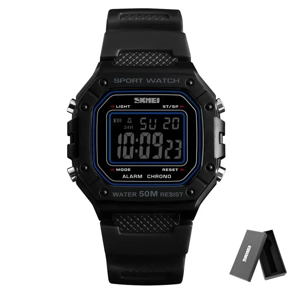 Reloj Deportivo Para Hombre (negro), Resistente Al Agua Hasta 5 Bares, Despertador, Elegante Reloj Militar.