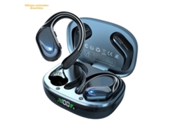 Auriculares Inalámbricos Para Correr, Duración De Batería De 75 Horas, Diseño De Gancho Para La Oreja A Prueba De Agua, Micrófono.