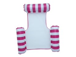 2026-colchón Flotante Hinchable Hamaca Plegable Rayado En Forma De U Para Entretenimiento Acuático Rojo Rosa