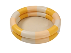 Vlrla-2026piscina Hinchable Retro Para Bebé Y Familia Estilo Cute Con Rayas Amarillas Gruesa Piscina De Agua Redonda Para Niños Verano