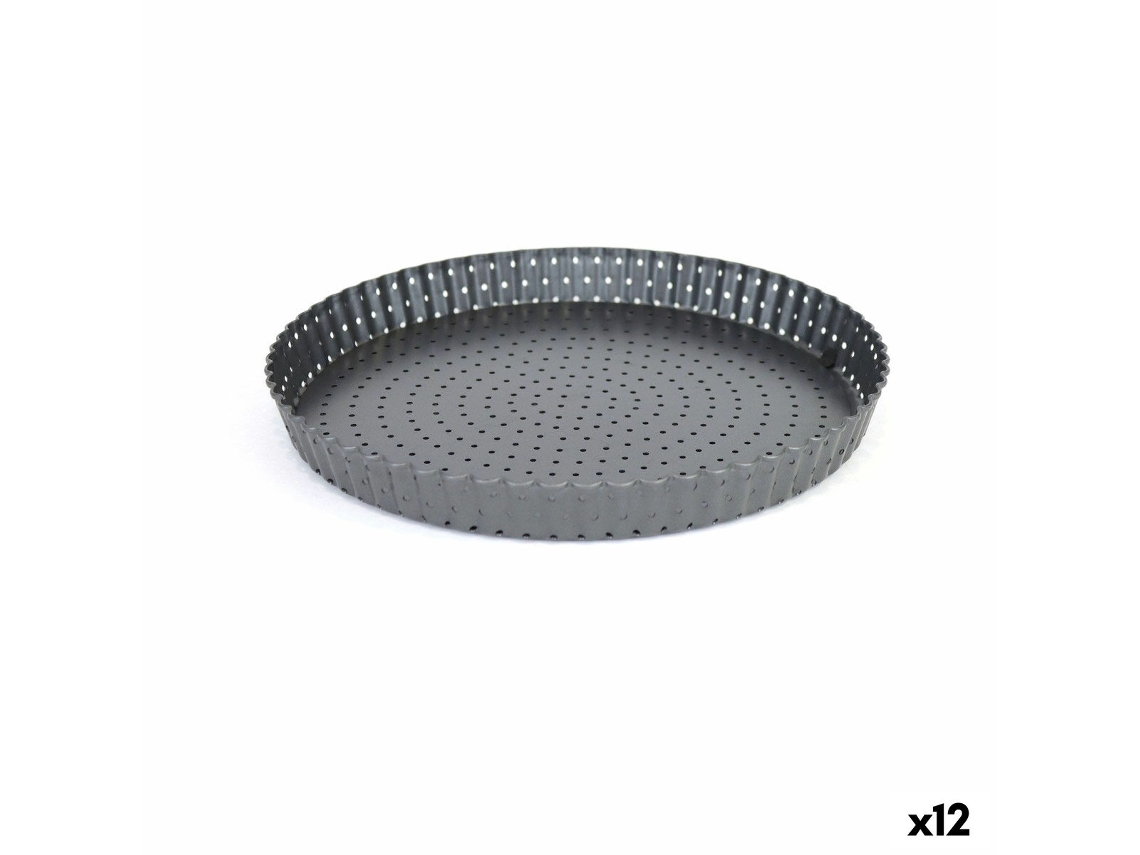 Molde para Tartas QUTTIN Perforado Desmontable 28 x 3 cm (12 Unidades)