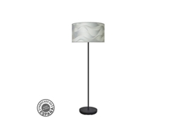 Pie De Salón 1xe27 Negro Ola Gris 163x40x40cm Moda