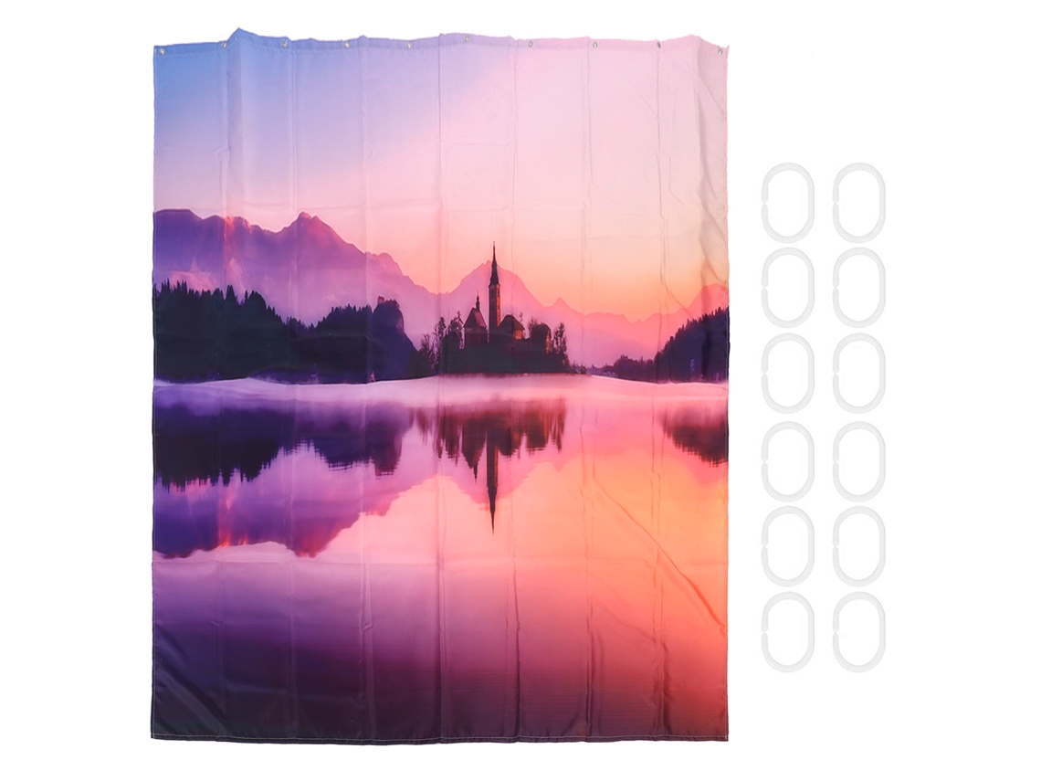Juego de cortinas de baño impermeables y gruesas