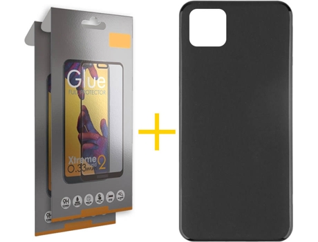 Kit Funda + 2 Protectores de Pantalla Oppo A73 5G SKYHE Full Liso (Negro)