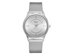 Reloj De Pulsera De Cuarzo De Moda Para Mujer Lvpai Con Correa De Silicona Plateada.