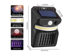 Lámpara Antimosquitos Inteligente 2 En 1 Con Energía Solar Y Trampa Eléctrica Para Exteriores.