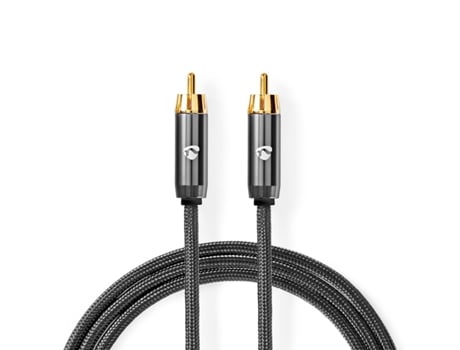 NEDIS Cable De Subwoofer Conector Rca Macho Conector Rca Macho Contactos Chapados En Oro Longitud 3 00 Metros
