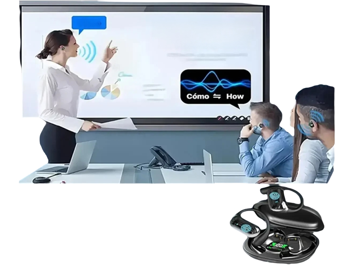 Auriculares Inalámbricos, Compatibles Con Traducción De Ia En Tiempo Real De 144 Idiomas, Micrófono.
