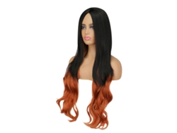 Peluca Larga Rizada Naranja Para Mujer, Ideal Para Fiesta De Cosplay, Pelo Sintético Resistente Al Calor