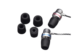 Almohadillas de espuma viscoelástica de repuesto para auriculares pequeños de 4,7-5,5 mm, 3 pares Negro