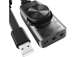 Adaptador Usb Tarjeta Sonido Estéreo 3,5mm Con Micrófono Para Ps4 Notebook Pc Plug Play