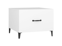 Mesa de centro con patas de metal 50x50x40 cm Blanco MAISON EXCLUSIVE