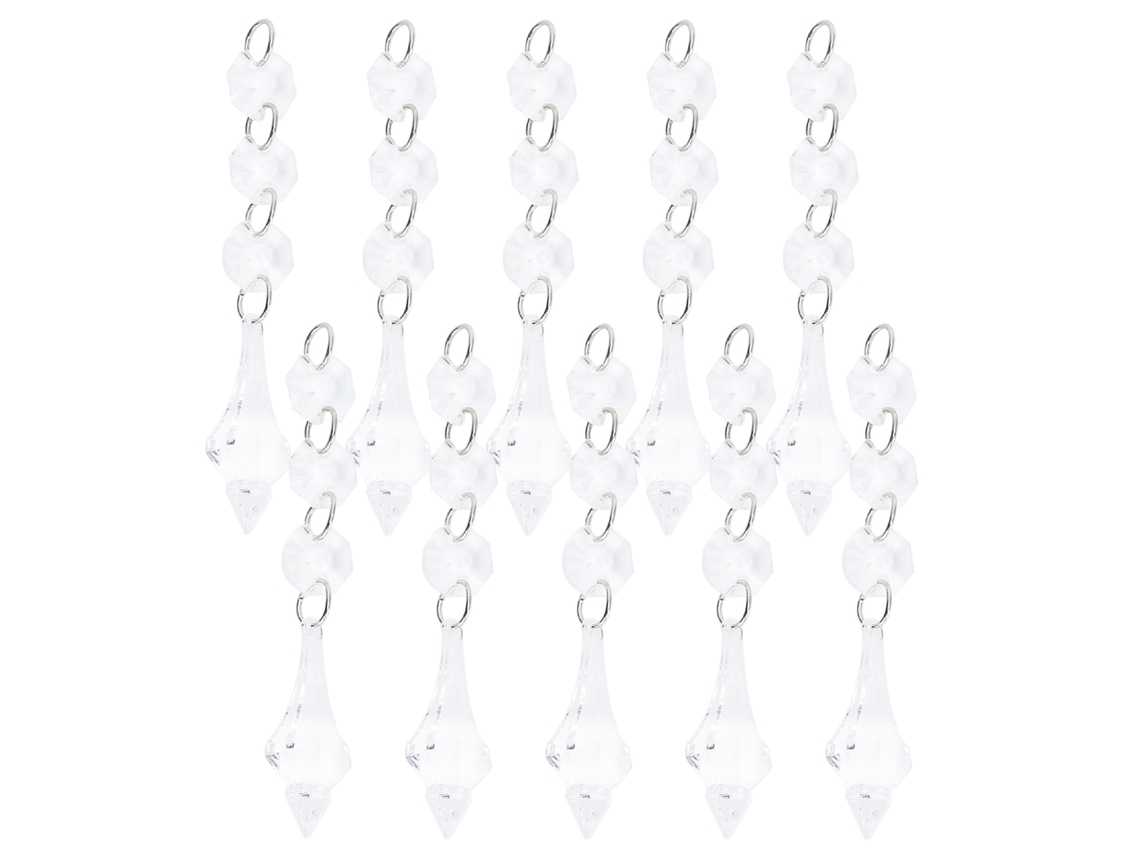 10 Piezas De Colgantes De Cristal Acrílico Cónico Irregular Para Decoración De Lámparas De Araña Diy Transparentes