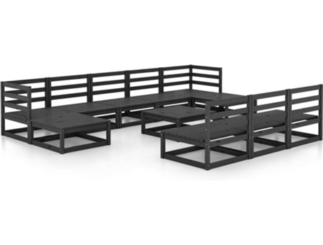 Conjunto 11 de muebles de jardín VIDAXL madera maciza de pino