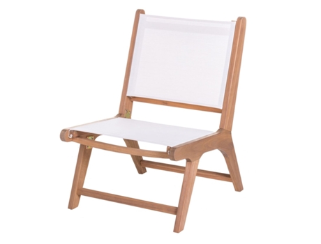 Silla de Jardín Nina 50 x 64 x 75 cm Blanco Acacia BIGBUY HOME