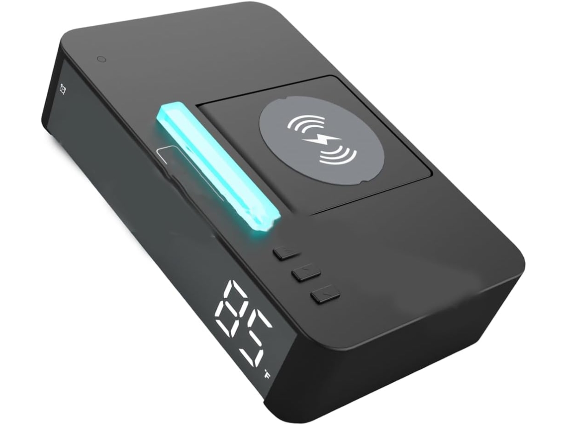 Reloj Despertador Elegante Con Función De Carga, 10 W De Potencia Y Posición De Visualización Ajustable - Reloj Flexible