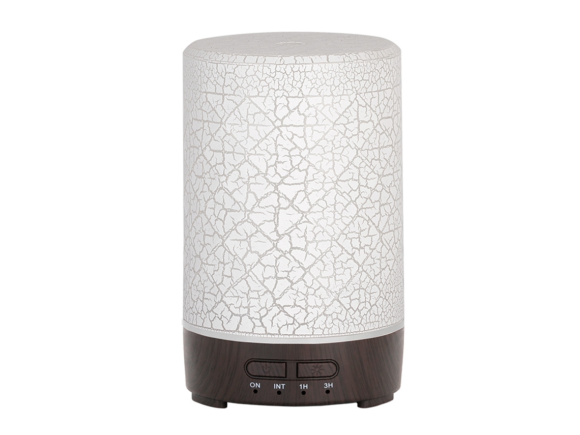 Humidificador Digitallab de 150 ml, luz ambiental nocturna, diseño silencioso, niebla fina (veta de madera oscura)
