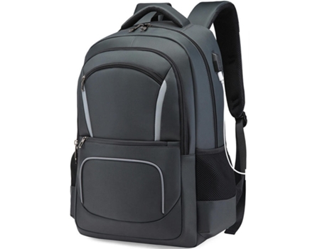 Mochila para Hombre con Mochila USB Mochila para Exteriores Bolsa de Negocios Impermeable de Gran Capacidad-Gris Verde