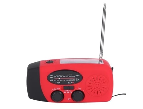Radio Solar HURRISE Radio de Emergencia Manivela Solar Radio Meteorológico Am/Fm/Noaa Reproductor de Sonido Autoalimentado