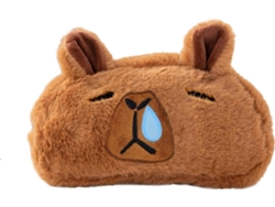 Estuche de peluche con forma de capibara, marrón – 1 pieza Hexinyigjly