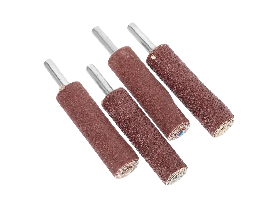 Juego De 4 Brocas Cilíndricas Para Lijado, Vástago De 6 Mm, Papel De Lija De Grano 80/240.