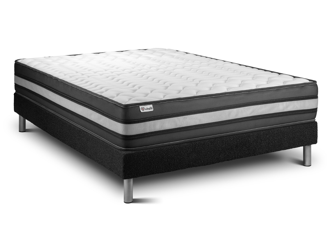 Conjunto Somier Vital Power Zen 160 X 190 Cm Negro