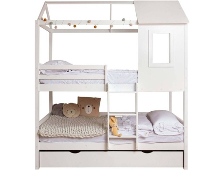 Litera MUEMUE Niño 105 Casita Blanco (105x190/105x190cm)
