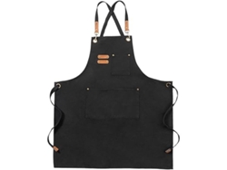 Este Delantal De Trabajo Unisex Cuenta Con Un Cinturón Ajustable Y Tres Bolsillos. Es Ideal Para Usar En La Cocina Al Cocinar O Hornear.