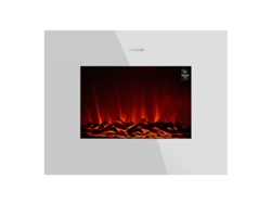 Chimenea Eléctrica Decorativa de Pared Cecotec Readywarm 2690 Llamas Conectadas Blanca 1000 2000 W