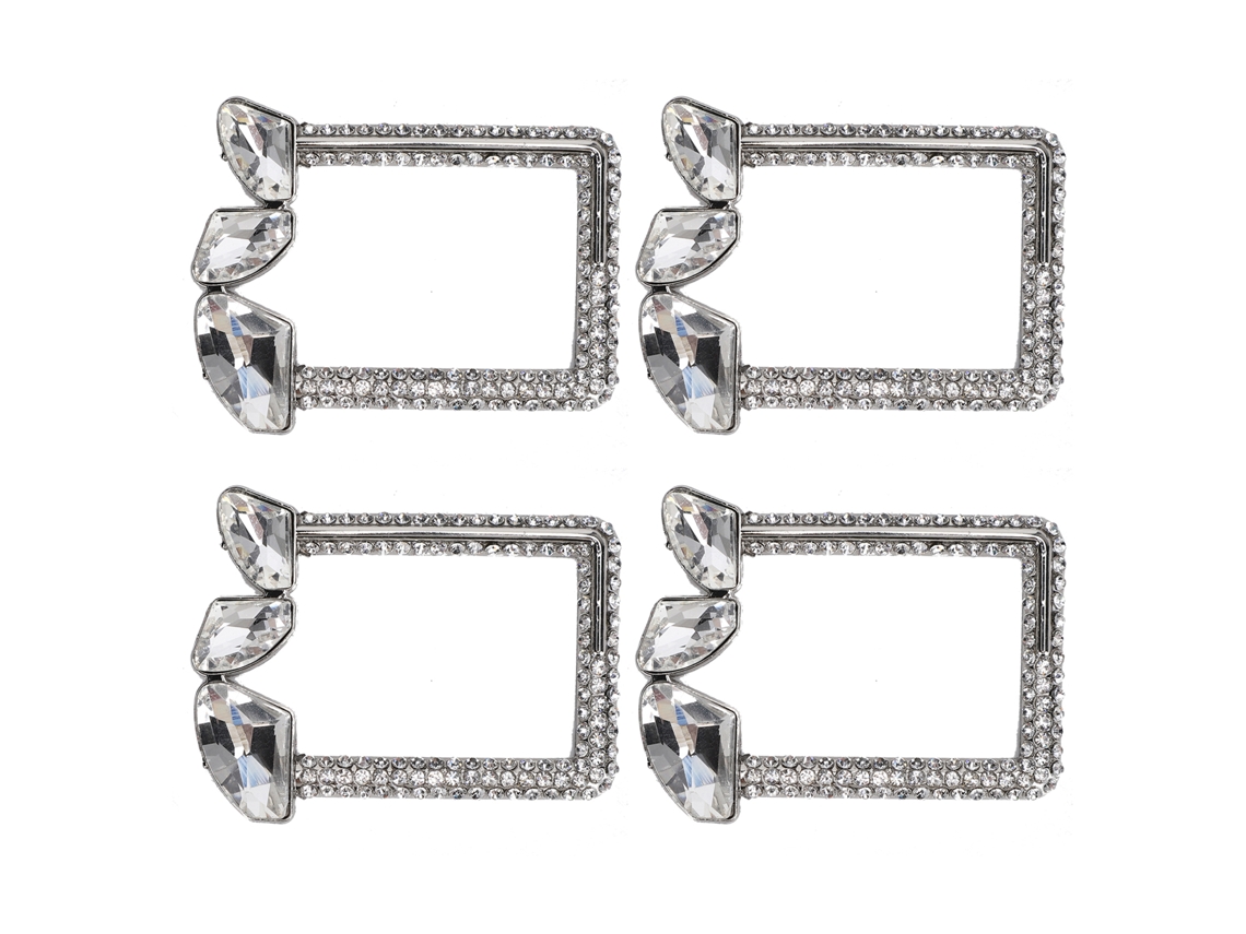 4pcs Decorations de Pérola Diamante Clip de Sapato Moda Bijuterias de Liga