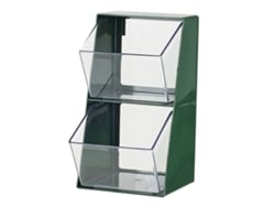 Soporte para bolsitas de té de doble capa en forma de U, gran capacidad, transparente, multifuncional, para aperitivos y cosméticos.