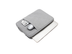 Funda para portátil de 13", unisex, impermeable, protección de poliéster, gris claro Tommy01