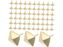 100 Piezas De Clavos Cuadrados Dorados Para Tapicería, Tachuelas Decorativas De Cabeza Cuadrada Para Muebles.