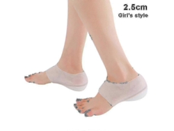 1 Par de Palmilhas Isolantes Ocultas de Silicone para Aumento de Altura (2,5 cm) - Femininas