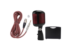 Micrófono Dinámico Cardioide Ajustable De Estilo Retro Para Escenarios Ktv Con Sonido Nítido - Negro