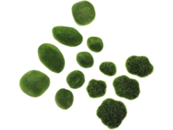 Piedras Artificiales Inoomp, Ligeras, 13 Piezas Con Revestimiento De Flocado Verde Para Decoración De Jardines Y