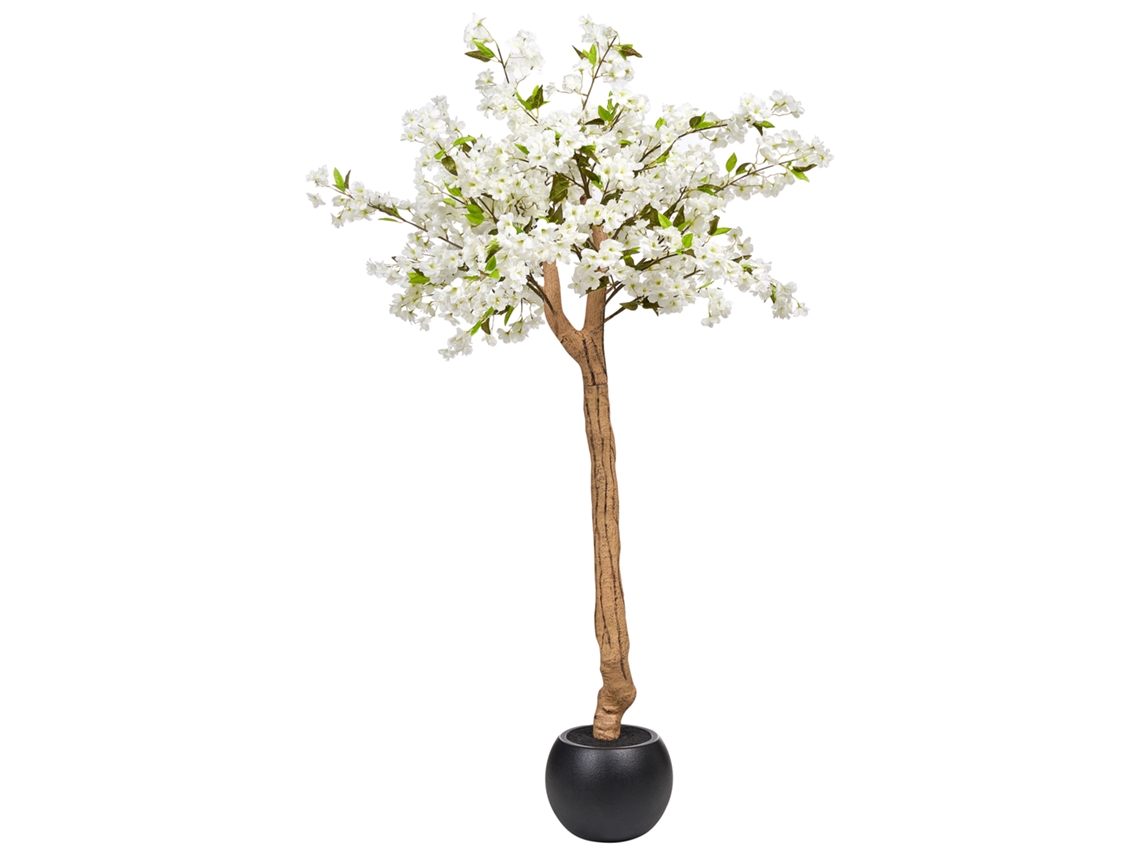 Planta Artificial Beliani Cherry Tree De Material Sintético Branco 90x90x180