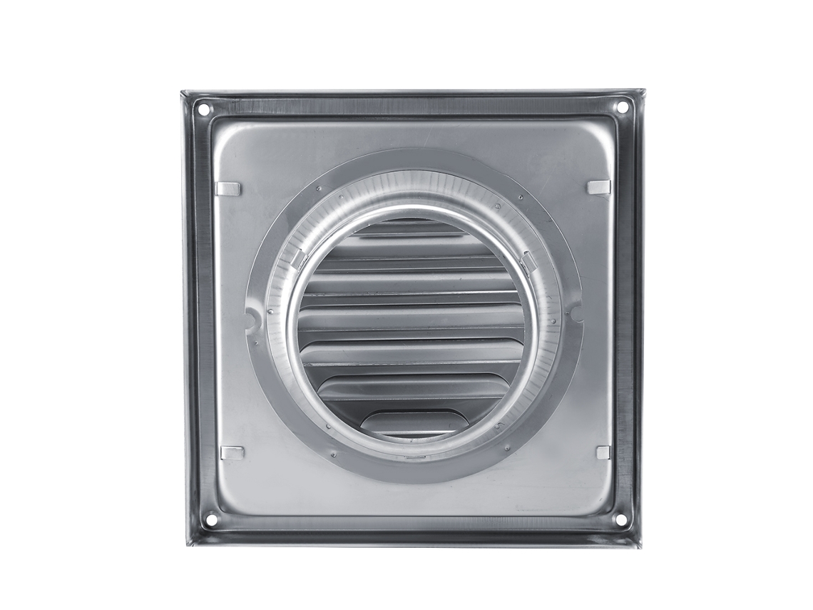 Salida de ventilación de secadora de ropa de acero inoxidable de 95 mm cuadrada