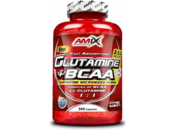 Complemento Alimentar AMIX Glutamina + Bcaa + 360-Aminoácidos Recudor Muscular Ideal Para Deportistas (360 Cápsulas)