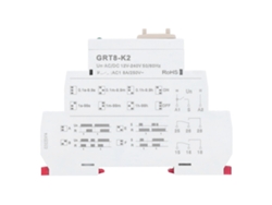 Relé Temporizador Grt8-k2 Ac/dc 12v-240v, 4 Modos De Retardo 0,1s-99h, 2 Contactos Na, 2 Contactos Nc