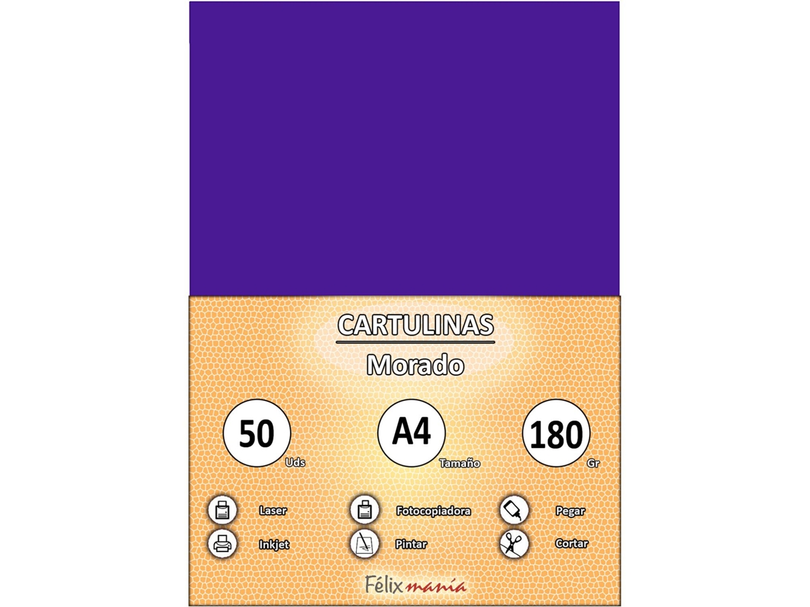 Cardboard 180Gr A4 Purple 50 Hojas