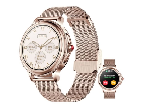 Smartwatch CHRONUS Cf96 1.2'' Bluetooth Llamadas IP67 Oro Rosa