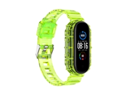 Pulseira De Reposição Para Xiaomi Band 7 Em Borracha Mole Pu Transparente Amarela