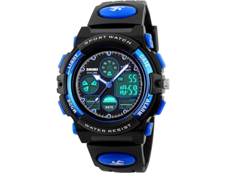 Smartwatch Digital Deportes al Aire Libre 50M Impermeable Reloj despertador 12/24H Negro