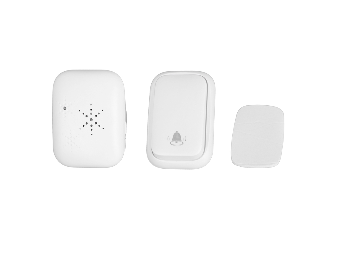 Timbre Inalámbrico Blanco Autoalimentado Para Hogar, Edificio, Villa, Enchufe Europeo 100-230v