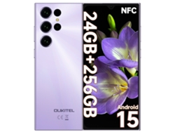 Smartphone Oukitel C61 Pro 24 Gb 256 Gb 6.88" Hd+ 90hz Pantalla Batería 5150mah Android 15 Nfc Morado