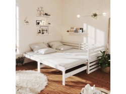 Sofá Cama Extraíble Sin Colchón Blanco 2x(90x200) Cm