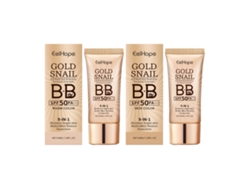 Crema hidratante BB Gold Snail, resistente al agua, corrector natural para un tono de piel uniforme, protección UVA/UVB, 40 ml.